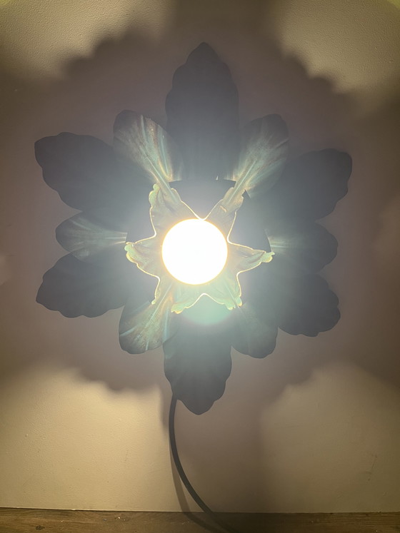 Image 1 of Lampe de plafond/applique murale vintage Fleur italienne Masca