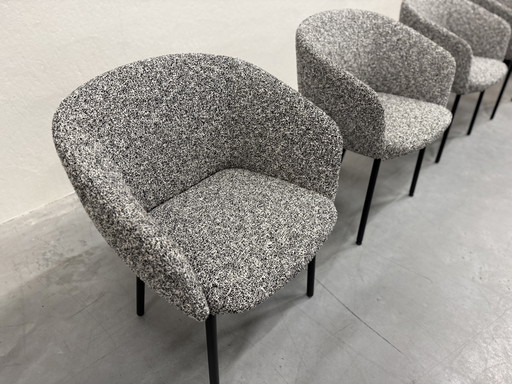 4 Sedie Gelderland 10025 Blaze Tessuto Zero