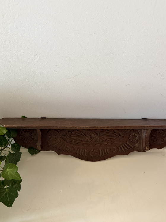 Image 1 of Vintage wooden wall shelf