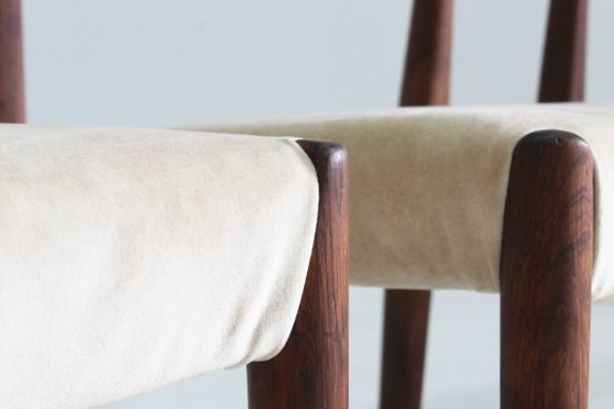 Image 1 of Ensemble de 4 chaises de salle à manger Fristho vintage milieu du siècle
