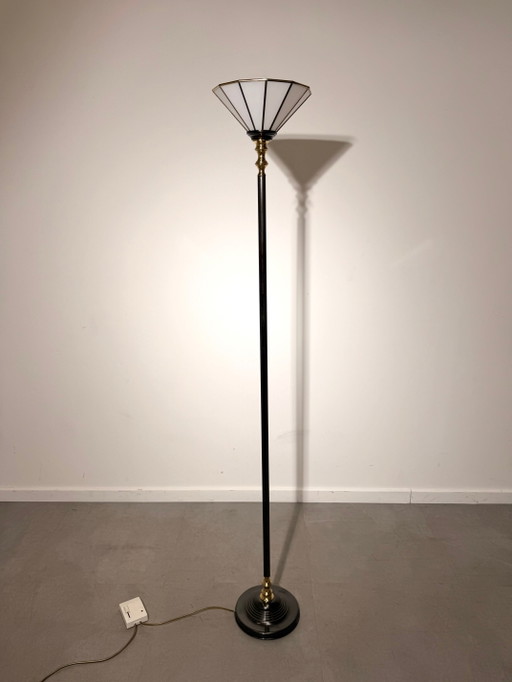 Art Deco Style Torchiere Floor Lamp – vloerlampen, Glass