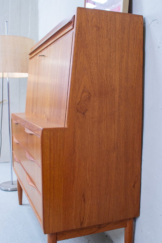 Image 1 of Scrivania da segretaria vintage in teak Erling Torvits, scrivania da scrittura danese