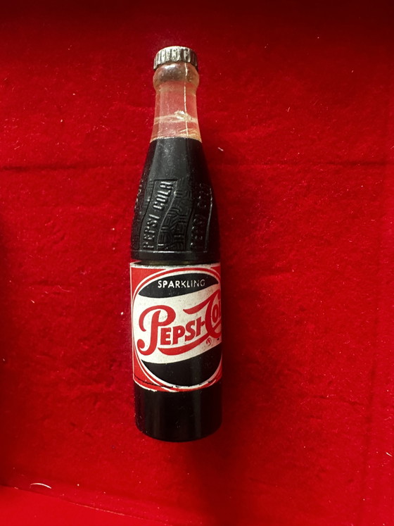 Image 1 of Lot of 7 Vintage Lighters in Pepsi-Cola / Holsteen Beer / Avrilla Milk Bottles etc.