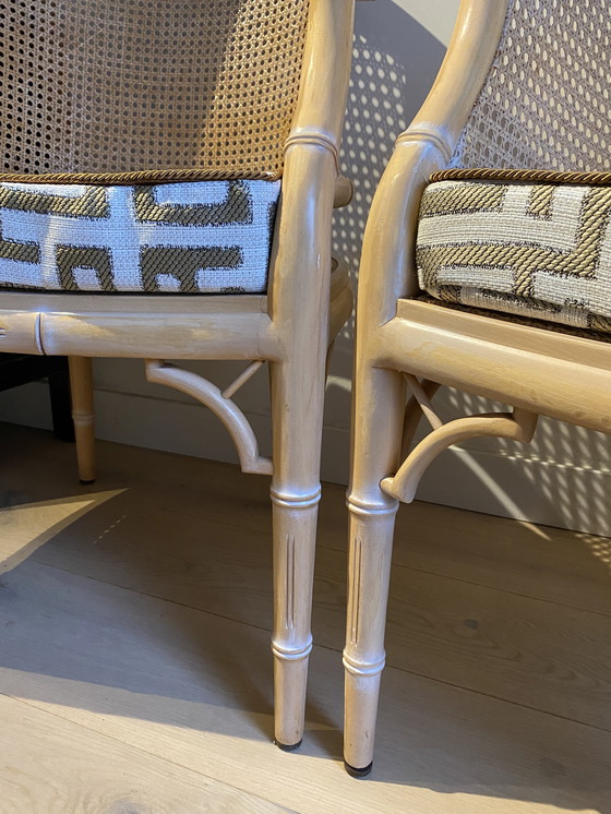 Image 1 of chaises vintage en faux bambou