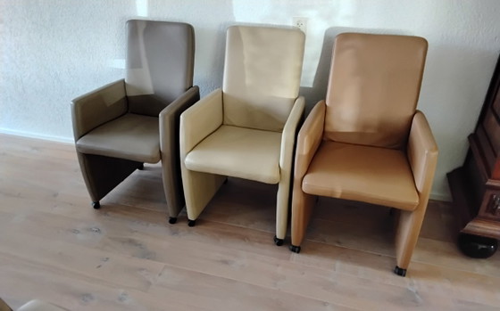 Chaises de salle à manger Chelsey 6 pièces – Leather, Metal (photo 6 of 10)