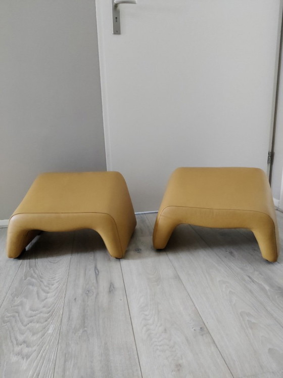 Leolux Bora Sofás Leolux Bora Bora + 2 Puffs Originales | Cuero Wapití | Conjunto completo – Sofás (Couches) (photo 3 of 6)