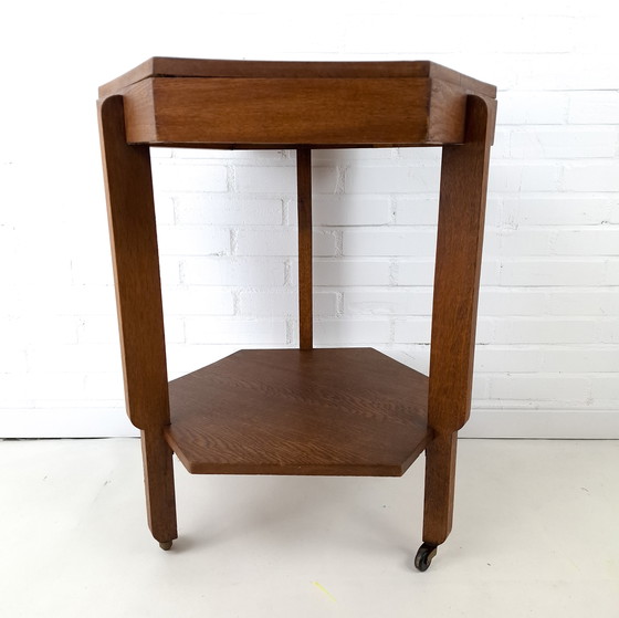 Image 1 of Vintage art deco bijzettafel skyscraper jaren 20/30