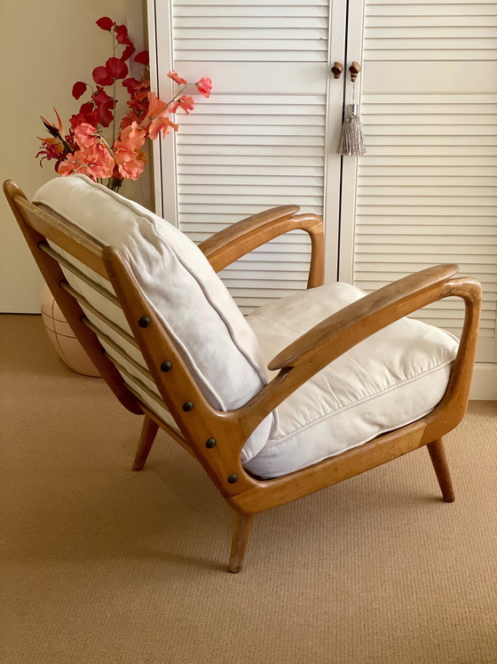 Image 1 of Vintage Mid Century De Ster Gelderland Design Fauteuil Teak