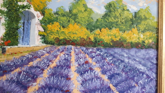 Image 1 of Gérard COLEY - De lavendelboerderij - Schilderij van de kunstenaar
