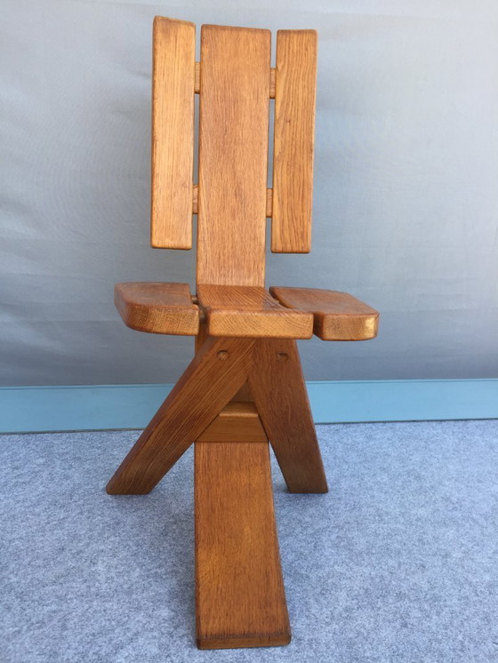 Image 1 of PIERRE CHAPO / SELTZ - 4 VINTAGE CHAIRS