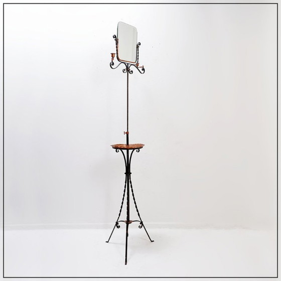 Image 1 of French barber's mirror from the 1930s