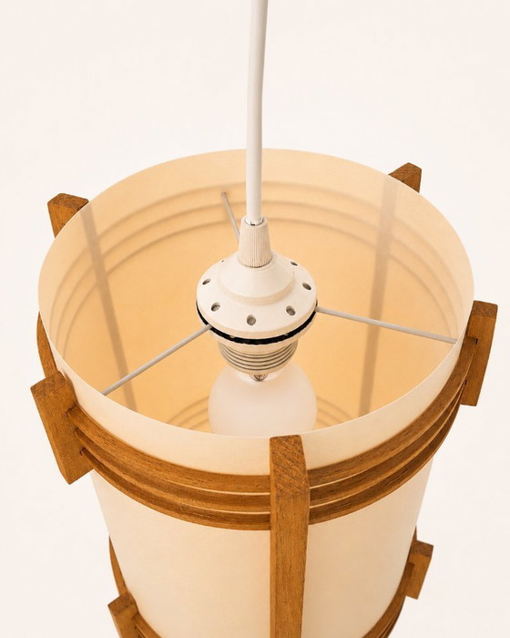 Image 1 of Vintage Cocoon pendant lamp, Mid Century 1960s, Ellysett