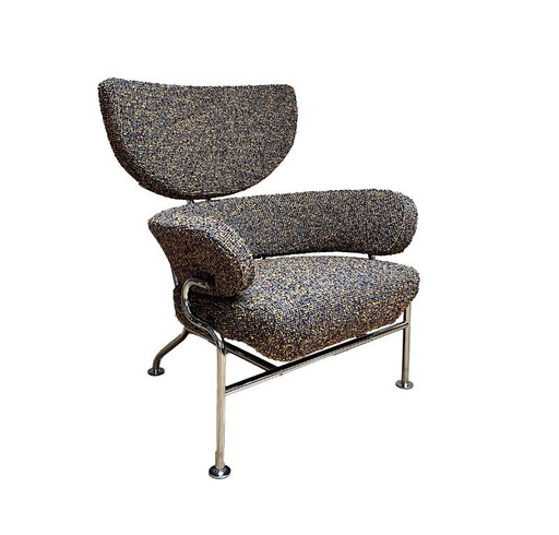 Cassina | 836 tre pezzi Poltrona lounge con struttura cromata