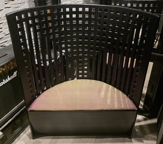 Image 1 of Cassina Willow 1 Armlehnstuhl von Charles Rennie Mackintosh, Cassina gestempelt und nummeriert 2091. Exzellent erhalten,  Sonder