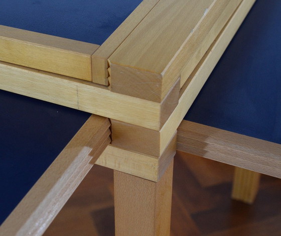 Image 1 of Modulaire beuken eettafel 70x70 door Bernard Vuarnesson 