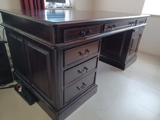 Mahogany partner desk, Jan Frantzen