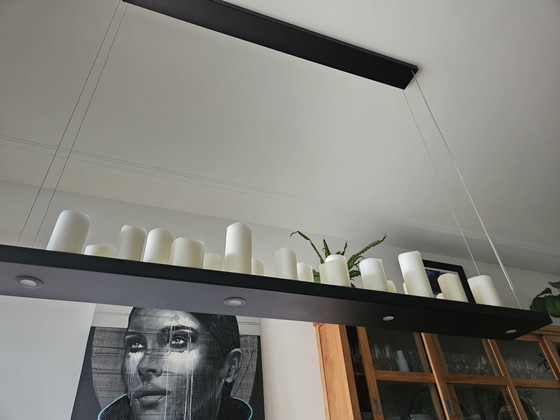 Image 1 of Stalen kaarsenlamp