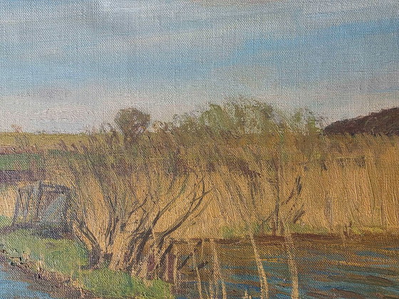 Dipinto paesaggistico impressionista originale - 1935 – Dipinti e disegni, Tela (photo 8 of 11)