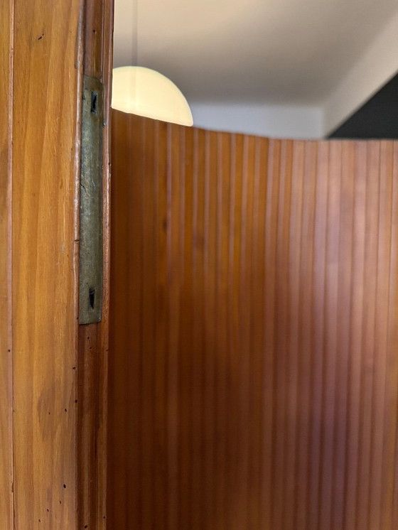 Image 1 of  Large Roll-Up Beech Slat Screen from Baumann, 1930s