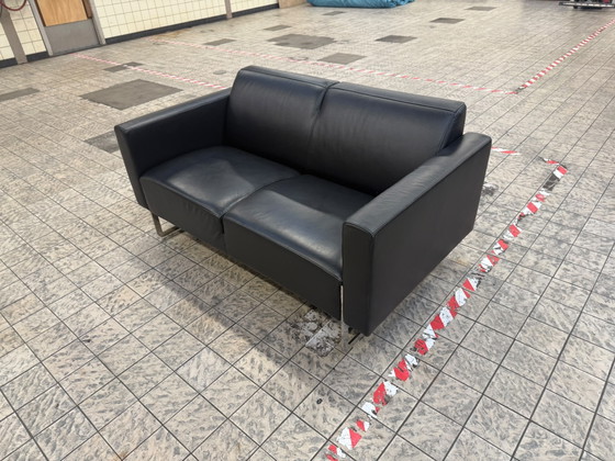 Artifort Mare Black Leather 2-Seater – 2 seaters, Metal, Modern (photo 5 of 7)