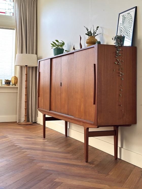 Vintage highboard Danish buffet cabinet teak wood 1950s/60s/70s – Sideboard cabinet (photo 6 of 15)
