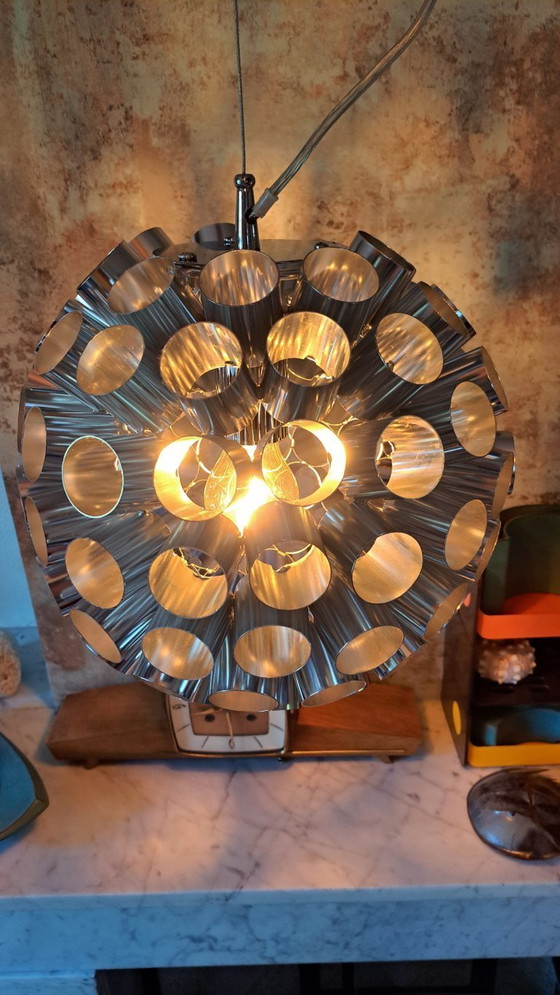 Image 1 of Lampada a sospensione vintage Ranex in cromo, stile spaziale
