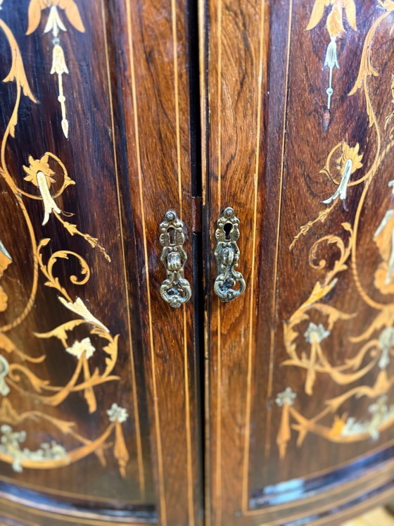Image 1 of Antique English Sheraton Revival Rosewood Inlaid Server / Buffet – Late 19th Century
