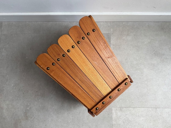 1x Vierkante Vintage Papierbak / Prullenbak Van Hout – Decoratie, Metal, Wood (photo 7 of 9)