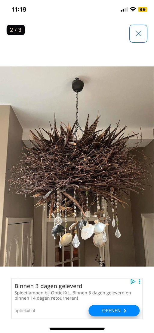 Hanglamp Nest Kunsthandwerk und Bakker mit genommen und veren 