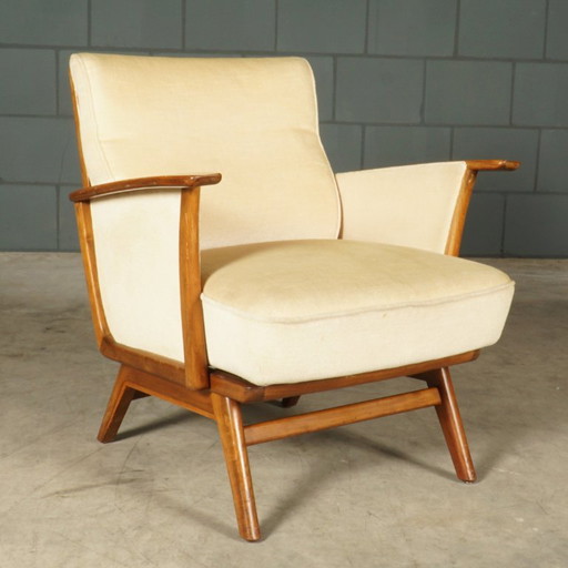 Fauteuil cocktail/salon vintage – années 1960 – Textile