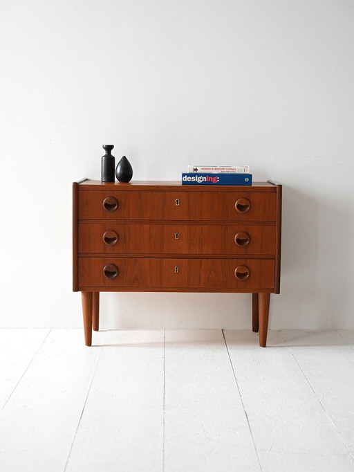 Scandinavische teakhouten ladekast uit 1950/60