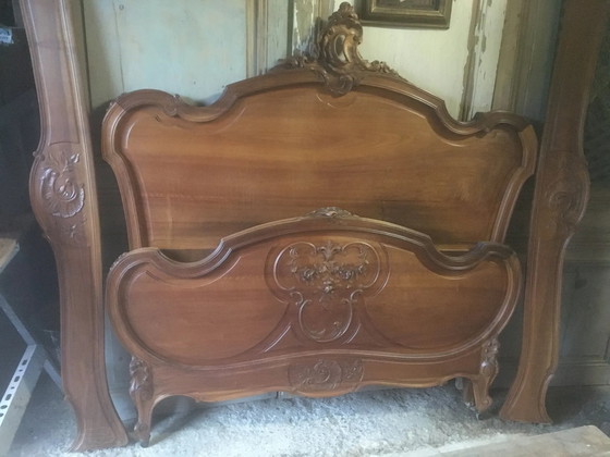 Letto stile Luigi XV in noce intagliato – Materassi e reti (photo 14 of 16)