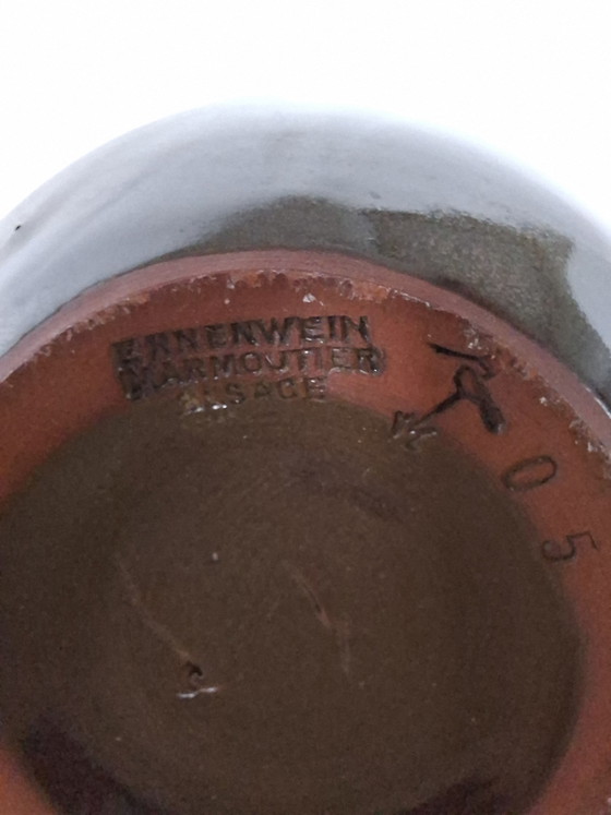 Image 1 of Vintage French Studio Ceramic Vase – Ernenwein Marmoutier (25 cm)