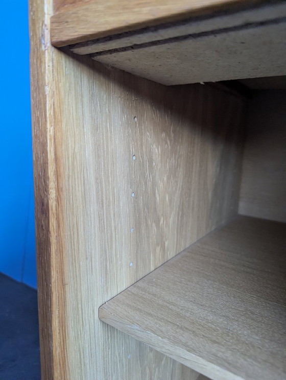 Image 1 of Vintage Deense ladenkast met schuifdeuren