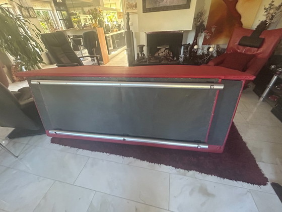 Rolf Benz 6500 Driezitsbank Rood Leer – 3-5 zitsbanken, Leather, rvs (photo 5 of 15)