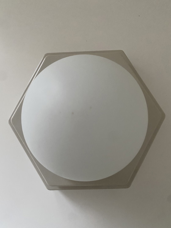 Image 1 of Bellissima lampada da soffitto dal design vintage Herda Hexagon, lampada da soffitto anni '80 - lampada da soffitto.