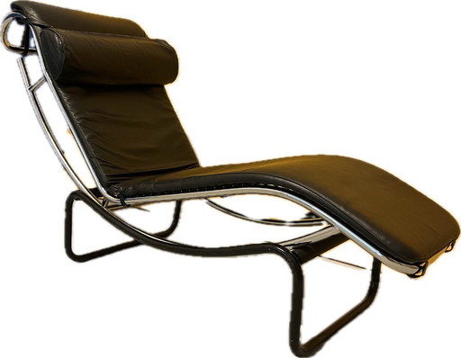 Magnifique Chaise Longue chromée, inspirée du design Cassina de Charlotte Perriand (Le Corbusier)