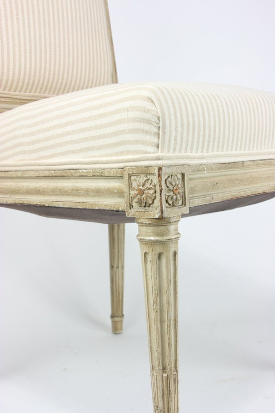 Louise XVI style Dining chairs (6 pieces) – Textile (photo 8 of 11)