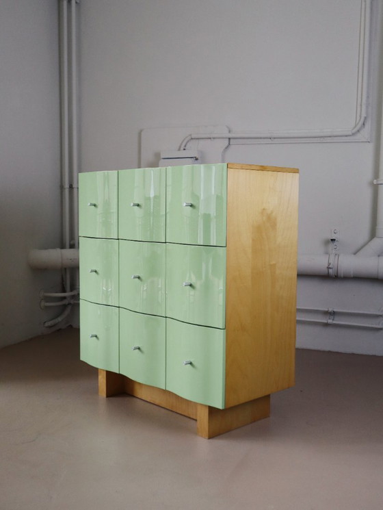 Image 1 of cassettiera vintage Vajer verde, Tomas Jelinek, Ikea 1995