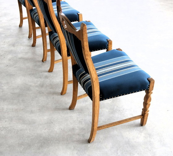 Image 1 of 4x brutalistische dänische Esszimmerstühle