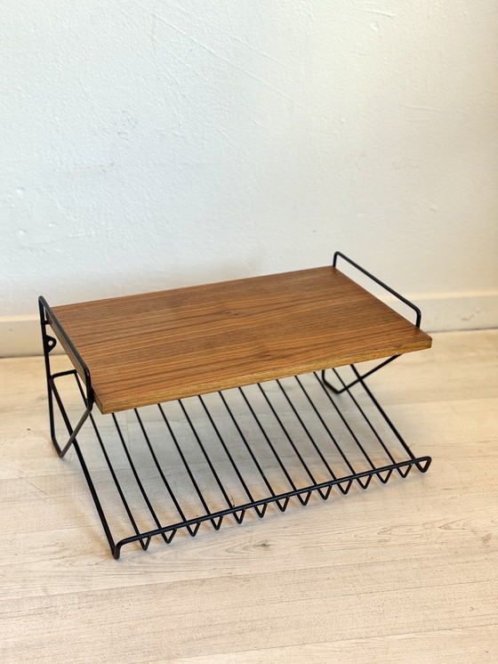 Image 1 of Vintage string wall rack 1960s/70s - wood & metal