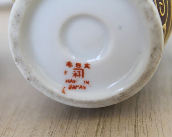 Image 1 of Satsuma Moriage set of 2 small vases, beautiful and authentic!