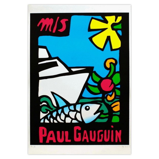 Alberto Bali Signed Screenprint Paul Gauguin M/S – lithos zeefdrukken, Paper (photo 2 of 5)