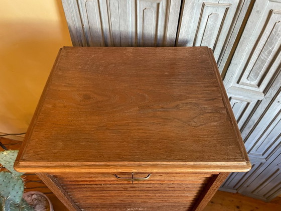 Image 1 of Roller shutter cabinet Archive cabinet Music cabinet Art Deco Scholz French