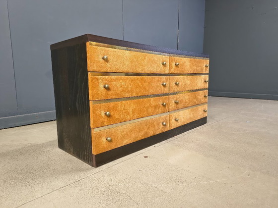 Image 1 of Cassettiera italiana vintage in velluto, anni '70