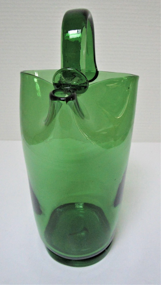 Image 1 of Pitcher empoli blown glass italy year 60