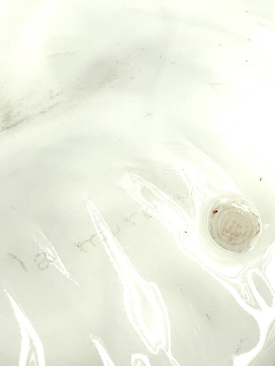 Image 1 of Murano geblazen schelpvormige glazen sculpturale tafellamp, La Murrina Italië 1970