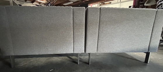 4x Deberenn Mona Design Armchairs Light Grey Ribbed Fabric - As Good As New – Textile (photo 8 of 12)
