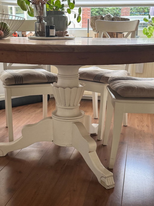 Round teak dining table – eettafels, Wood (photo 2 of 8)
