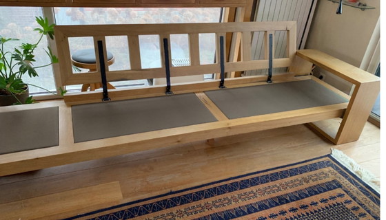 Image 1 of Minimalist oak design armchair – 325 cm – handmade – Japandi style